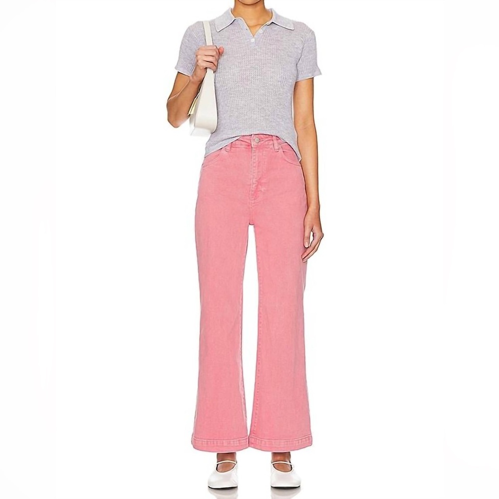 NWT ROLLA'S Sailor Scoop Wide Leg High Rise Pink Rose 24 2